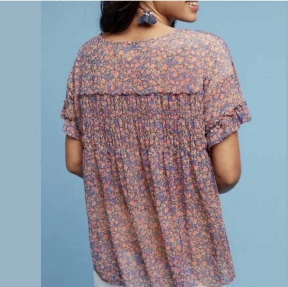 ANTHROPOLOGIE Deletta 'Robyn' smocked top
